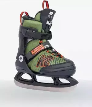 K2 Raider Ice Eislaufschuhe schwarz/gr&uuml;n/orange (Junior)
