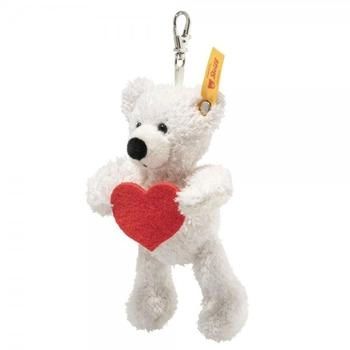 Steiff Lotte Teddybär Anhänger mit Herz weiß/rot (112645)
