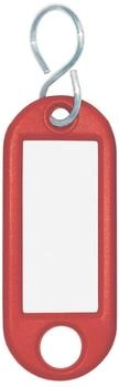 Wedo Schlüsselanhänger mit S-Haken rot, 10 Stück (262103402)