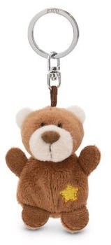 NICI Schlüsselanhänger Bär braun mit Stern 5cm (62095)