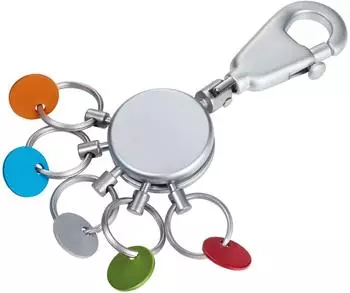 Troika Patent/Colour Schlüsselkarabinerhaken Messing, mehrfarbig (KYR61MC)