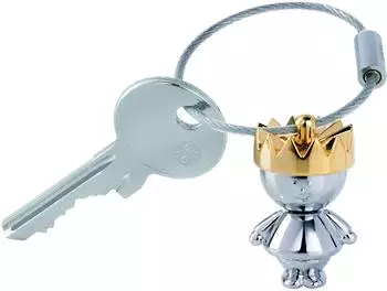 Troika Little King Schlüsselanhänger König, goldene Krone, Metall (KR936CH)