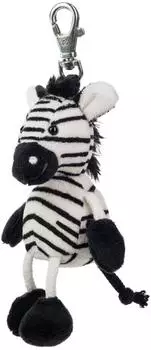 Schaffer Plüsch-Anhänger Zebra „Nala" schwarz-weiß, 12cm (0262)