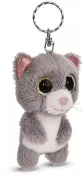 NICI GLUBSCHIS Schl&uuml;sselanh&auml;nger Katze Felinja, grau, 9cm (48692)