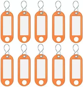Wedo Schlüsselanhänger-Etikett orange, 10er-Pack (262103406)
