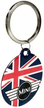 Nostalgic Art Schl&uuml;sselanh&auml;nger Mini Union Jack, Edelstahl, &Oslash; 4cm (48018)
