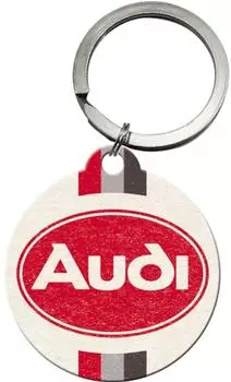 Nostalgic Art Schl&uuml;sselanh&auml;nger Audi Logo, Edelstahl, &Oslash; 4cm (48039)