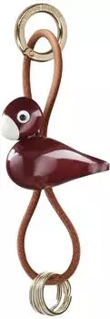 Kay Bojesen Vogel Schl&uuml;sselanh&auml;nger bordeaux, Naturleder