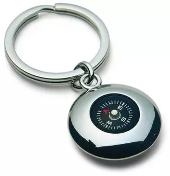 Philippi POLE Kompass-Schl&uuml;sselanh&auml;nger, palladium poliert, 7,5cm
