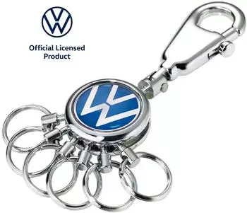 Troika Key Organizer Karabiner, 6 Ringe, Volkswagen-Design, Metall (KYR01-A604)