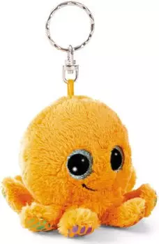 NICI GLUBSCHIS Oktopus Olly Polly Schl&uuml;sselanh&auml;nger, Pl&uuml;sch, orange, 9cm (61840)