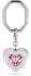 Swarovski Dulcis Schlüsselanhänger, Herzmotiv, blaue & pinke Kristalle, rhodiniert (5713882)