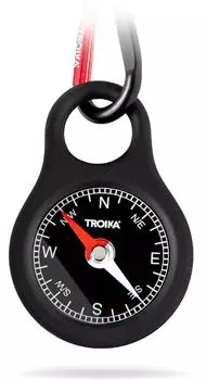 Troika Wegweiser Schl&uuml;sselanh&auml;nger mit Kompass, rot/schwarz (COS10/BK)