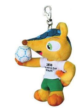 Joy Toy Maskottchen Fifa WM2014 - Schlüsselanhänger Fuleco 13 cm