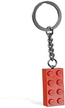 LEGO Schlüsselanhänger Stein rot