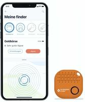 Musegear Bluetooth-Tracker Finder 2, f&uuml;r iOS & Android, 1 Jahr Batterielaufzeit,