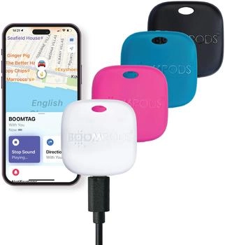 BOOMPODS Boomtag Rechargeable Black, Blue, White, Pink (Apple) 4 Stk.