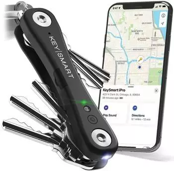 KeySmart Keysmart Schl&uuml;sselanh&auml;nger - Ipro - Find My Function - Langlebige Batterie - Schwarz (KS431-BLK)