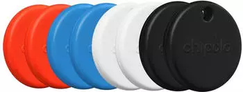 Chipolo Pop 8-Pack schwarz/weiß/rot/blau
