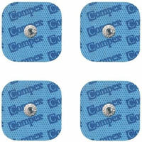 Elektroden Pads Easy Snaps passend zu Compex EMS TENS Ger&auml;ten, 5x5 cm, 4 St&uuml;ck