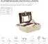 Friedrich 23 Cordoba flacher Schmuckkasten, Leder, beige