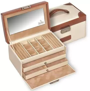 Sacher Travel Jewellery Case Elly, creme (25.502.507343)