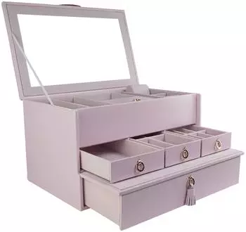 Friedrich 23 Schmuckkoffer Aurora, Leder, rosa