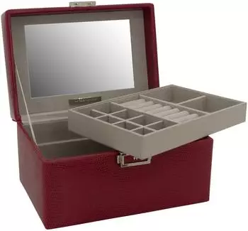 Friedrich 23 Schmuckkasten Milano Lizard-Optik, rot (32073034)