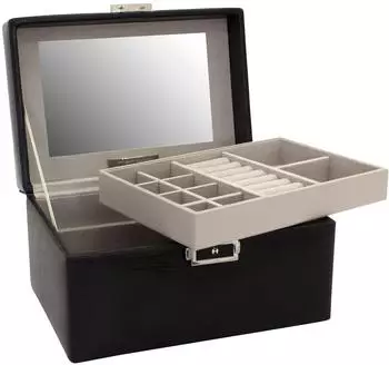 Friedrich 23 Schmuckkasten Milano Leder-Optik, schwarz (32073035)