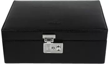Windrose Beluga Schmuckkasten Leder 24cm schwarz