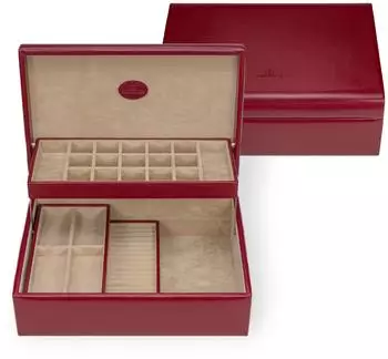 Windrose Merino Schmuckkästchen Charmbox 2 Einsätze, rot (27903740)