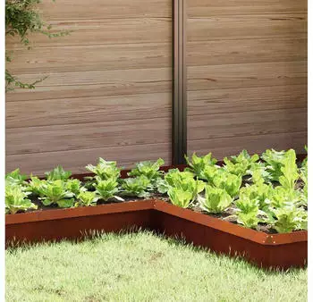 vidaXL Schneckenzaun Wetterfeststahl Rostig 10x10x25cm (874877)