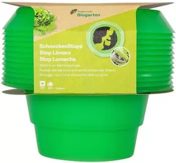 Andermatt Biogarten SchneckenStopp PP Schneckenschutz Salatring grün, 12er Pack (SchneckenStopp PP)