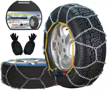 LuxusKollektion Automatische Schneeketten 12mm, Schnellmontage, für PKW & SUV, 2 Stück (HKN 150)