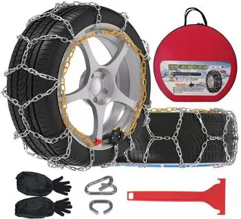 LuxusKollektion Automatische Schneeketten 12mm, Größe 110, PKW/Pickup/SUV, 2 Stück (HKN 110)