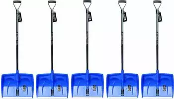 Prosperplast 5x Schneeschaufel Kunststoff-Blatt Aluminiumkante Aluminium-Stiel