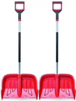 Prosperplast 2x Schneeräumer Alutube 50cm rot stark