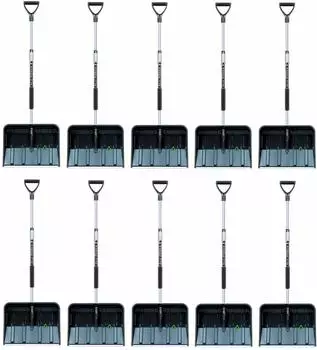 Prosperplast 10x Teleskopische Schneeschaufel Kunststoff-Blatt Aluminium-Stiel