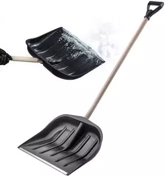 Kadax Schneeschaufel Kunststoff mit D-Griff Blattbreite: 45 cm schwarz
