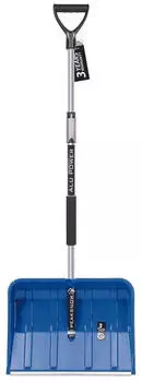 Prosperplast Alpe Teleskop-Schneeschieber Aluminium D-Griff Blau (IL50TSC-B333)