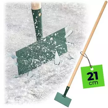 Kadax Eishacker Stahl mit Holzstiel, 21cm