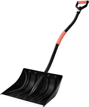 VEVOR Ergonomische Schneeschaufel, Kunststoff, 42cm breit, D-Griff