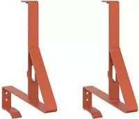 vidaXL Schneew&auml;chter Unterst&uuml;tzung 2 stk. Rot 29,5 x 3 x 34,5 cm Stahl