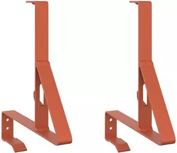 vidaXL Schneew&auml;chter-Halterung 2 Stk. rot 29,5x3x34,5cm Stahl