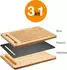 Fiskars Functional Form Schneidebrett 3 Teile Bambus-Kunststoff