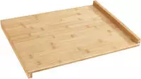 WENKO Schneidebrett "Modell Bambus" K&uuml;chenbrett mit Anlegekante, rutschsicher,