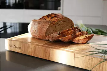 Holz Sch&auml;fer Premium Schneidebrett Stirnholz aus Eiche I 40 x 30 x 4 cm I Hackbrett Unterlage f&uuml;r die K&uuml;che I Hirnholz Messer schonend Kopfholz