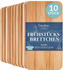 Creative Home Frühstücksbrettchen-Set 10 Stück Holz | 22.5 x 12.5 x 1.2 cm