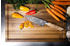 Zayiko hochwertiges Holz Schneidbrett Nussbaum Schneidboard mit Griffmulde mit Saftrinne