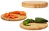 Relaxdays Küchenbrett Natur rund 4er Set Bambus 30 cm